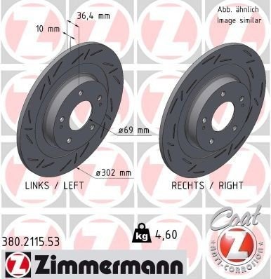 ZIMMERMANN 380.2115.53 Bremseskive