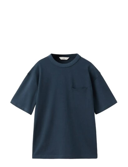 Mango Cotton T Shirt With Pocket Detail Navy 7 8 Mango Cotton T Shirt With Pocket Detail Navy 7 8