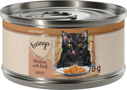 Feringa Våtfôr Juicy Filet Med Kylling Biff 24 X 70 G 12 X 70 G