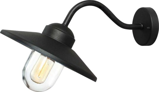 Utendørs vegglampe Elstead Lighting Klampenborg Svart Svart
