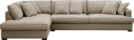 Rossita Lyx 4 seters Venstrevendt L formet Extra Dyp Sjeselongsofa i Stoff Brun Stoff Rossita Lyx 4 seters Venstrevendt L formet Extra Dyp Sjeselongsofa i Stoff Brun Stoff