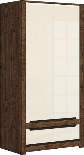 Ruso Garderobe 104x205 cm - Tre/natur|Hvit