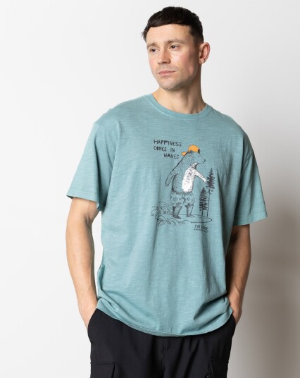 Fat Moose Wave Tee Blå
