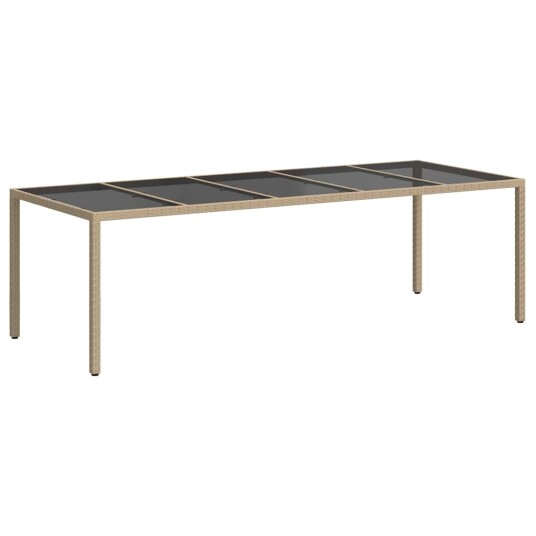 Hage Spisebord Beige 250x100x75 cm Polyrotting