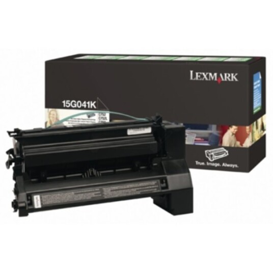 Lexmark 15G041K Tonerkassett sort 6.000 sider return Lexmark 15G041K Tonerkassett sort 6.000 sider return