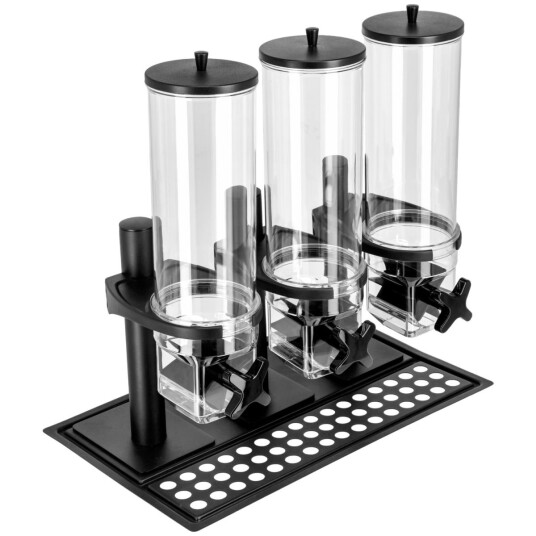 VEGA Müslidispenser Hamshire trippel GN 1/1 12 l 53x32.5x56.2 cm (LxBxH) Svart