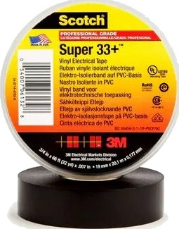 3M Super33+ 19X33 1 Stk Sort Silikone/Gummi 600 V Blister 33 M