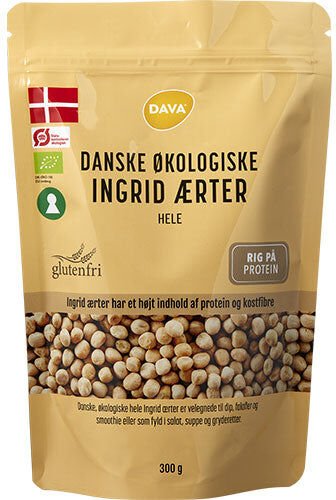 DAVA Hele Ingrid ærter Ø 300 GR DAVA Hele Ingrid ærter Ø 300 GR
