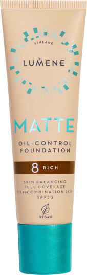 Lumene Matte Oil-Control Foundation SPF20 - Vegansk flytende foundation for fet og kombinert hud 30 ml