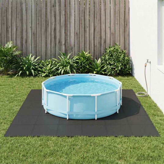 vidaXL Bassenggrunnmatte 50 pcs Svart 18 m² EVA Skum