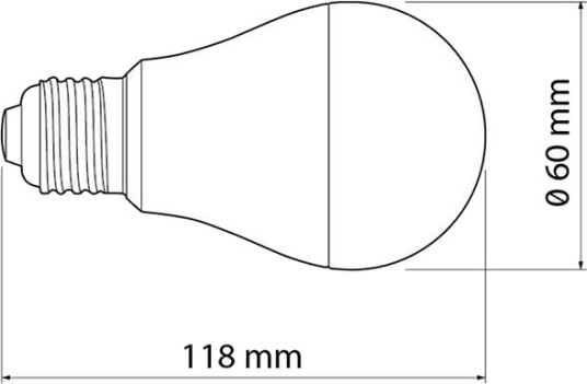 Gtv Led Pære E27 12W 1100Lm 230V Varm Hvit Ld Pc2a60 12