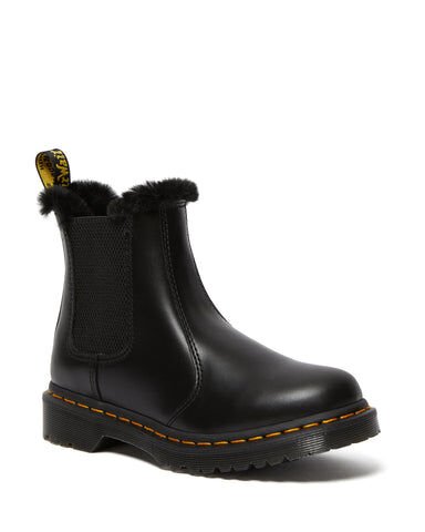 Dr.Martens 2976 Leonore Faux Fur Lined Chelsea Boots - Dark Grey Atlas 38