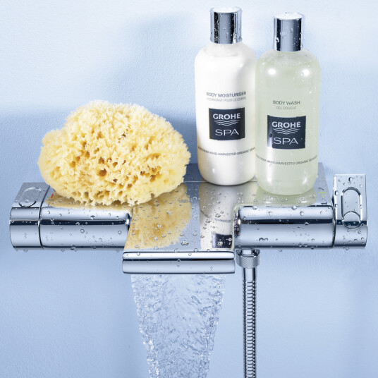 Grohe Grohtherm 2000 badekartermostat Med dusjhylle, Krom Grohe Grohtherm 2000 badekartermostat Med dusjhylle, Krom