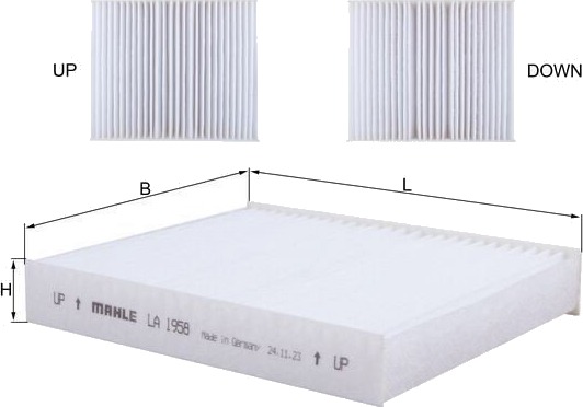 MAHLE LA 1958 Kupefilter MAHLE LA 1958 Kupefilter