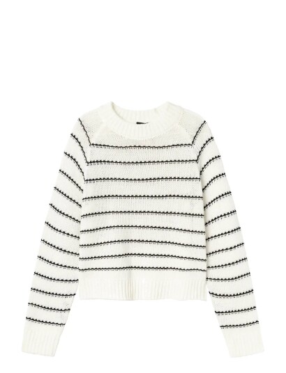 LMTD Nlfnagilo Ls O Neck Knit White 170 176