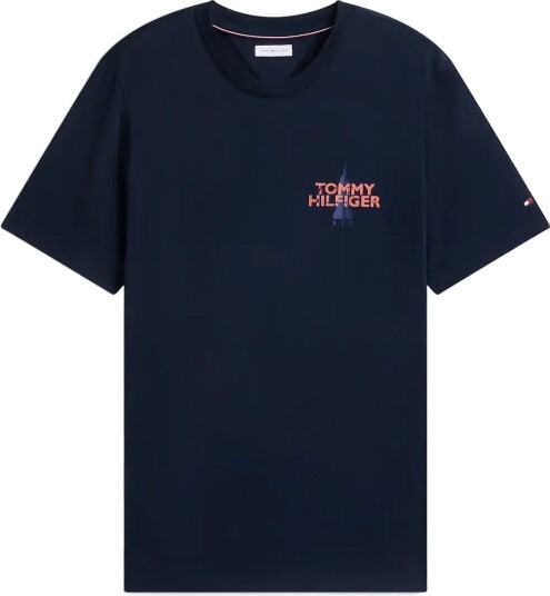 Tommy Hilfiger Empire Left Chest Graphic Tee NAVY BLUE S