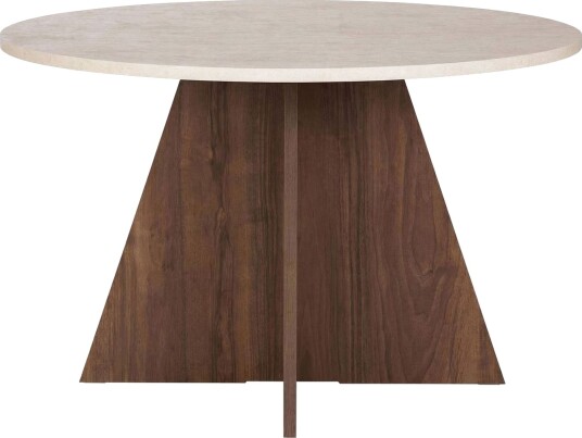 Zalen Spisebord 120x75x120 cm - Travertine Walnut
