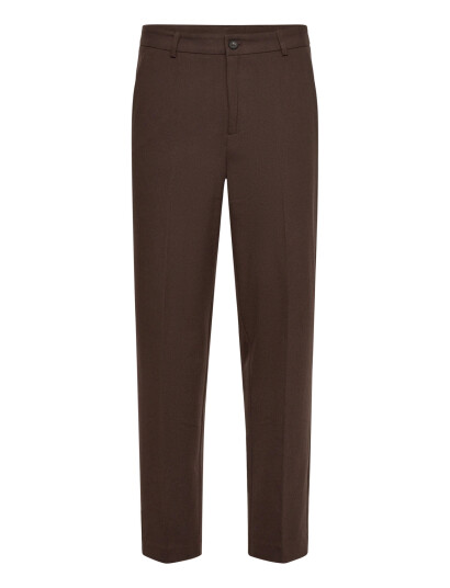 Lindbergh Superflex Brushed Melange Pants - Brown - XL