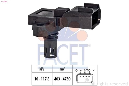 Lufttrykksensor, høydetilpasning FACET 10.3203