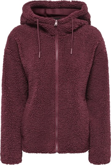 ONLY Onlaspen Hood Teddy Jacket Cc Otw Burgundy XL ONLY Onlaspen Hood Teddy Jacket Cc Otw Burgundy XL