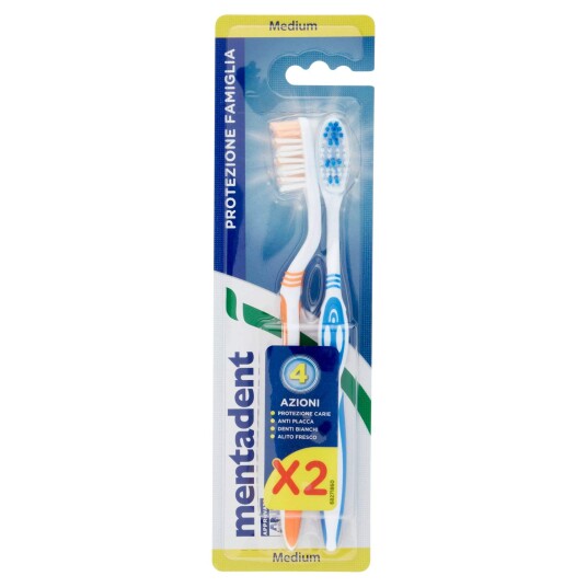 MENTADENT Tannbørster 2 pcs. Protection Medium