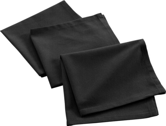 Douceur D`Interieur Stoffservietter Mistral Svarte 3 Stk.