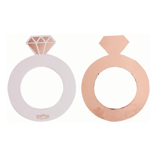 Ginger Ray Glassmarkører Diamantringer Roségull - 10-pakning Ginger Ray Glassmarkører Diamantringer Roségull - 10-pakning