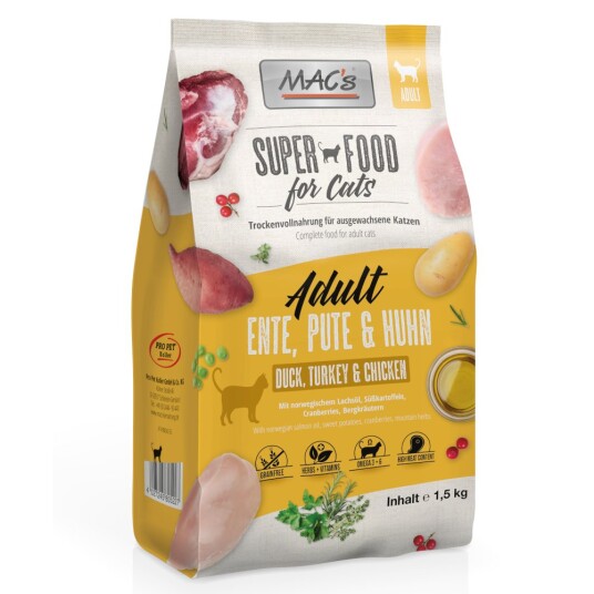 Mac'S Cat Adult And Kalkun & Kylling 1.5 kg