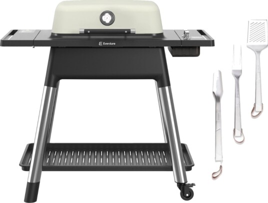 Everdure FORCE Gen III gassgrill med redskapssett stone Everdure FORCE Gen III gassgrill med redskapssett stone