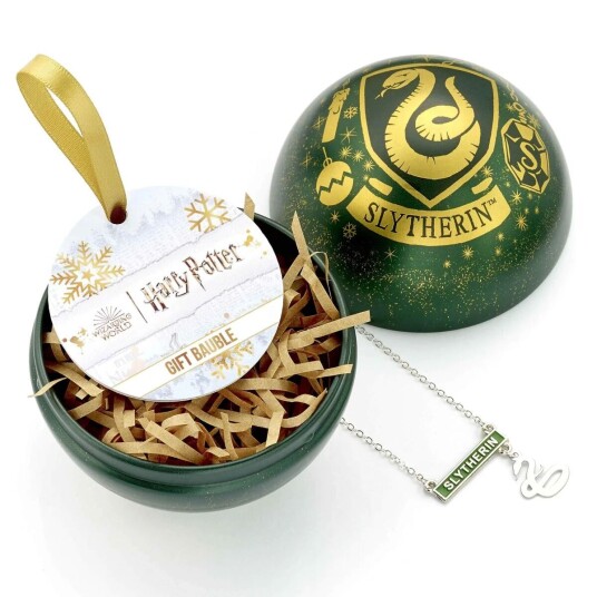 Harry Potter Julekule Med Smykke Slytherin Harry Potter Julekule Med Smykke Slytherin