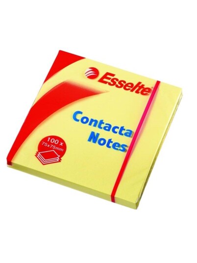 Esselte Contacta Notes 75x75mm Gul