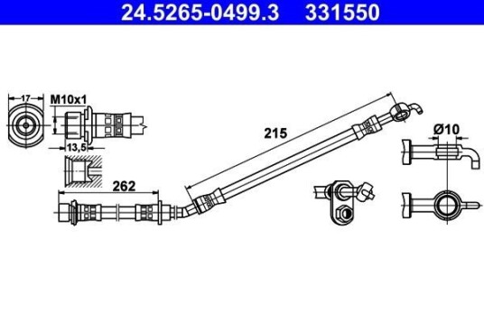 Bremseslange ATE 24.5265-0499.3