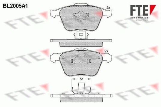 Bremseklosser FTE 9010590 Bremseklosser FTE 9010590