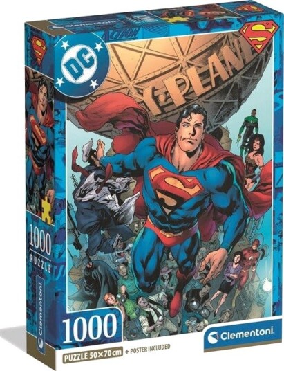 Clementoni Puzzle Superman 2025 -1Compact 1000 pieces 2D Puslespill
