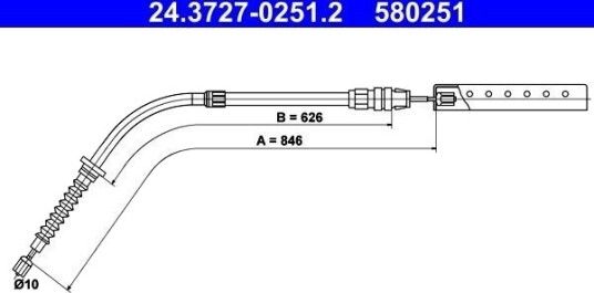 Bremsewire ATE 24.3727 0251.2