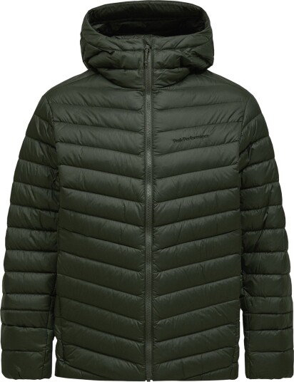 Peak Performance Men'S Frost Down Hood Jacket Olive Extreme L