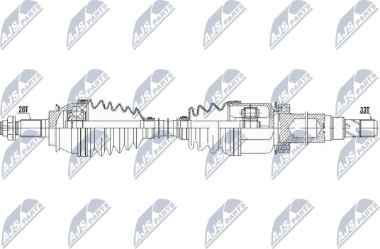 Nty Drivaksel NTY NPW BM 131 Nty Drivaksel NTY NPW BM 131