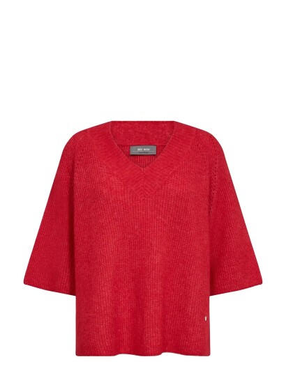 MOS MOSH Mmtaci 3/4 V Neck Knit Red L