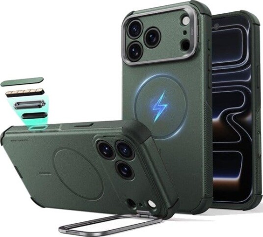 ESR Cyber Tough Kickstand MagSafe Case for iPhone 18 Pro Max / 17 Pro Max - Green