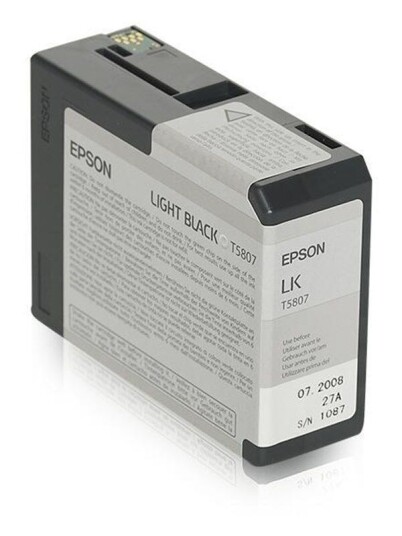Epson T5807 Light Black - Blekkpatron Lys svart