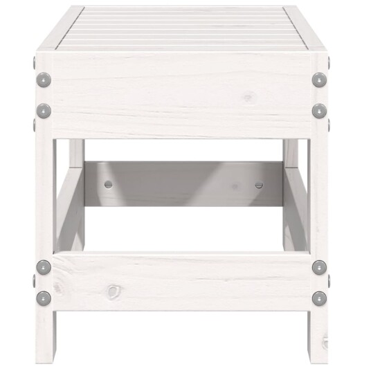 Hagefotskammel hvit 62x30x32 cm heltre furu 844894 Hagefotskammel hvit 62x30x32 cm heltre furu 844894