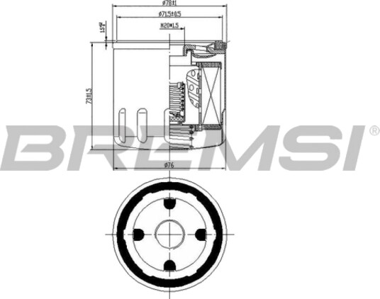 Oljefilter BREMSI FL0031 Oljefilter BREMSI FL0031
