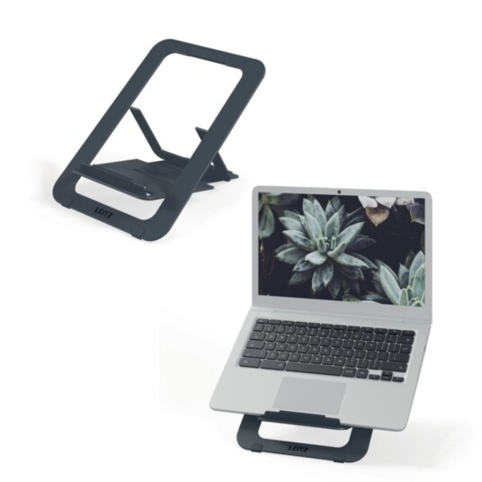Leitz Ergo Laptopstativ aluminium ultraflatt justerbart 63460089 Leitz Ergo Laptopstativ aluminium ultraflatt justerbart 63460089