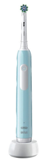 Oral-B Pro 1 Cross Action Elektrisk Tannbørste for Voksne - Blå Hvit med 3 Hastigheter Oral-B Pro 1 Cross Action Elektrisk Tannbørste for Voksne - Blå Hvit med 3 Hastigheter