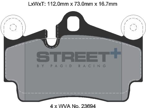 PAGID Racing T8039SP2001 Bremseklosser