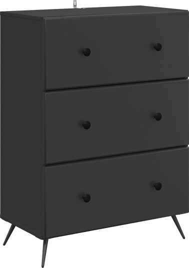 vidaXL Skuffeskap Svart 66 x 34,5 x 90 cm Konstruert tre