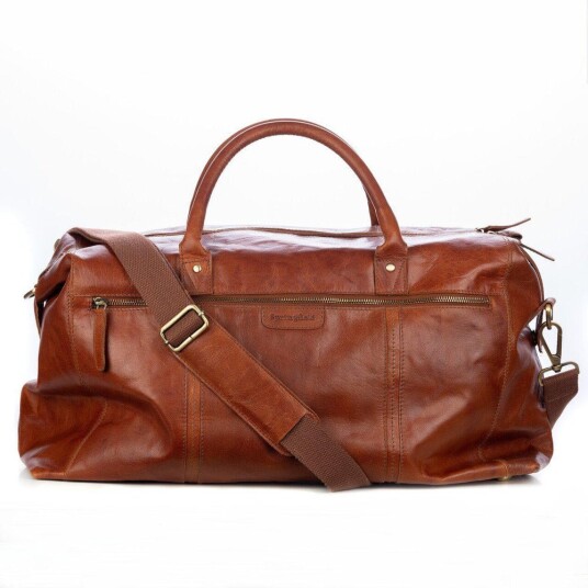 Springfield weekendbag i skinn Cognac Springfield weekendbag i skinn Cognac