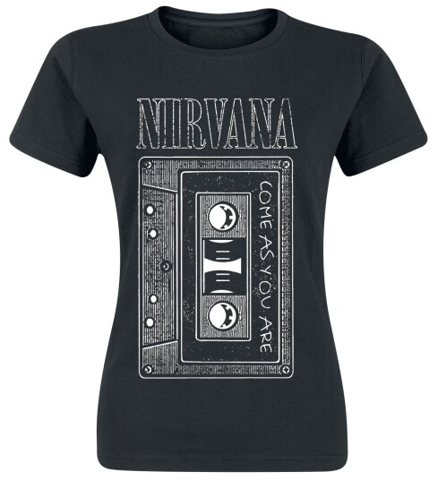 Nirvana T-skjorte As You Are Tape S til XL Damer svart