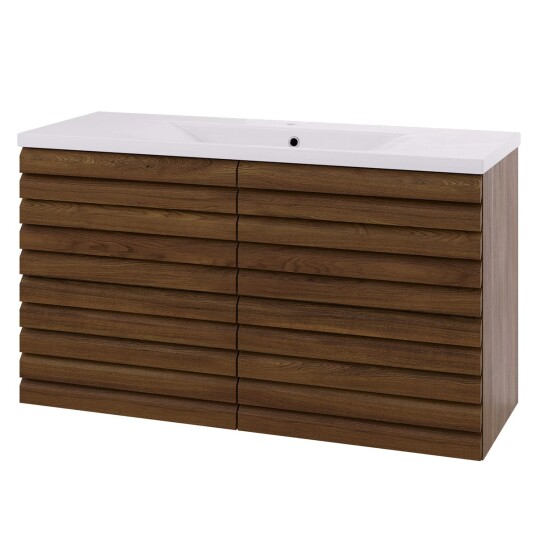 Linn Bad Selma Eikestav 2 Skuffer Heltre D45cm Servantskap Mørk eik / 120cm Senter Linn Bad Selma Eikestav 2 Skuffer Heltre D45cm Servantskap Mørk eik / 120cm Senter