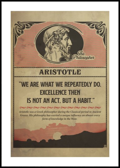 Vintage Aristotle Quote Plakat / 70x100